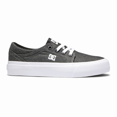 DC Trase Kid's Black/Grey Sneakers Australia IJM-489